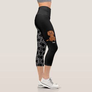 Ruby Cavalier Cartoon-Hund & Name und Rasse des Hu Capri Leggings