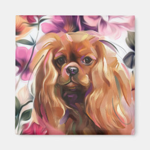 'Ruby' Cavalier Hundekunst Magnet