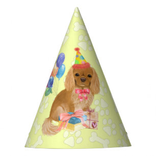 Ruby Cavalier King Charles Spaniel Birthday Partyhütchen