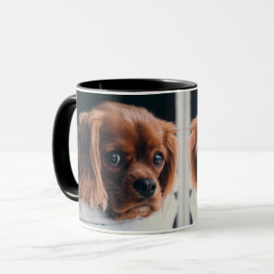 Ruby Cavalier King Charles Spaniel Dog Mirrored Tasse