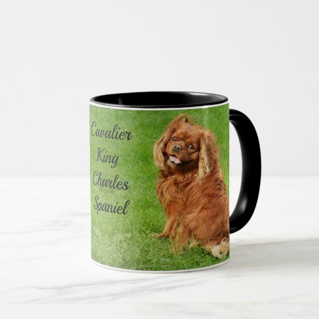 Ruby Cavalier King Charles Spaniel Dog Tasse (VorderseiteRechts)