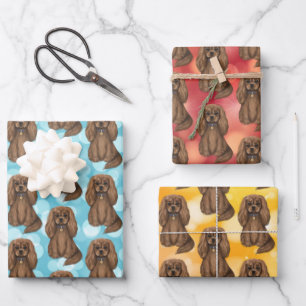 Ruby Cavalier King Charles Spaniel   Geschenkpapier Set