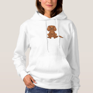 Ruby Cavalier King Charles Spaniel Hund sitzend Hoodie