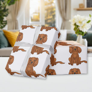 Ruby Cavalier King Charles Spaniel Pattern Geschenkpapier