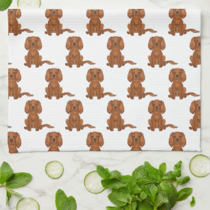 Ruby Cavalier King Charles Spaniel Pattern Geschirrtuch