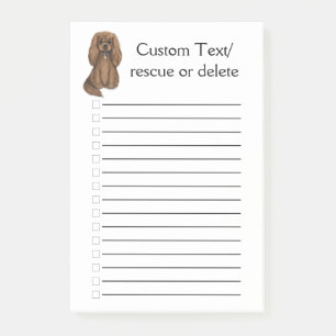 Ruby Cavalier King Charles Spaniel  Post-it Klebezettel