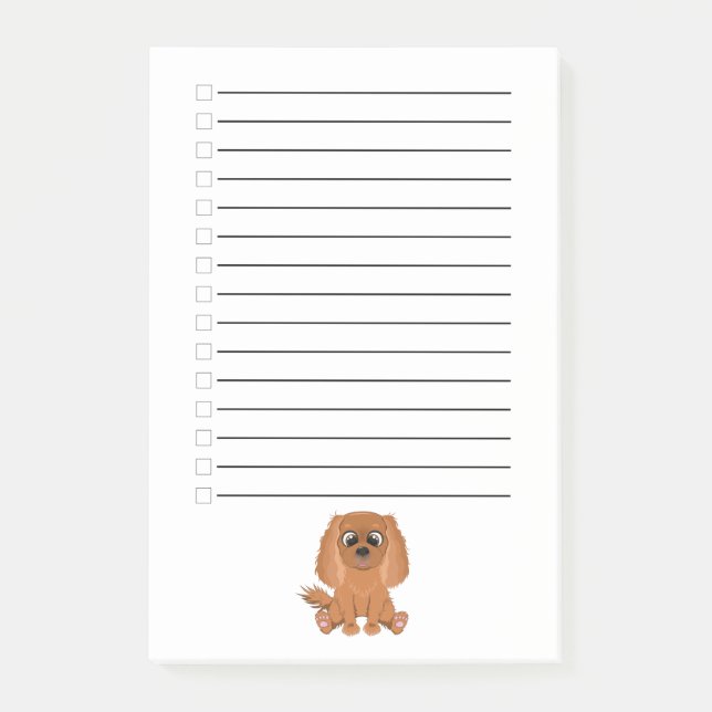 Ruby Cavalier King Charles Spaniel    Post-it Klebezettel (Vorderseite)