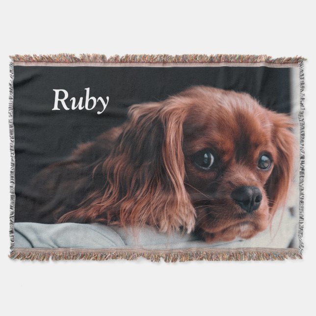 Ruby Cavalier King Charles Spaniel Puppy Dog Decke (Vorderseite)