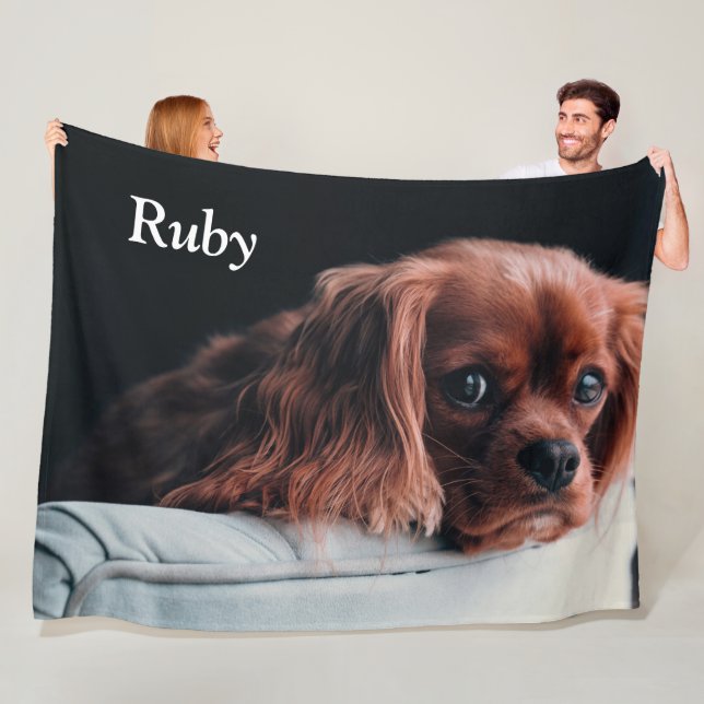 Ruby Cavalier King Charles Spaniel Puppy Dog Fleecedecke (Beispiel)