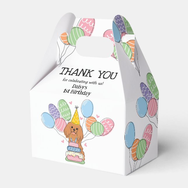 Ruby Cavalier King Charles Spaniel Vielen Dank Geschenkschachtel (Vorderseite)