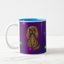 Ruby Cavalier King Charles Spaniel Zweifarbige Tasse