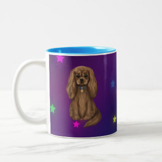 Ruby Cavalier King Charles Spaniel Zweifarbige Tasse
