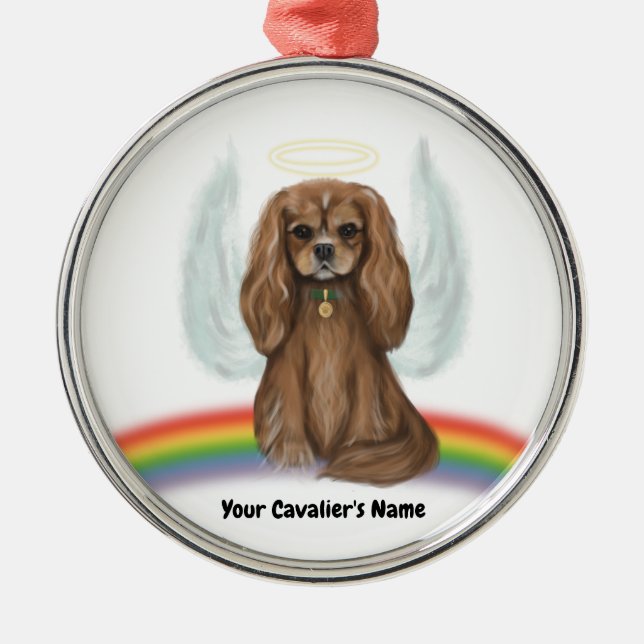 Ruby Cavalier Pet Loss Ornament - individuell eins (Vorne)