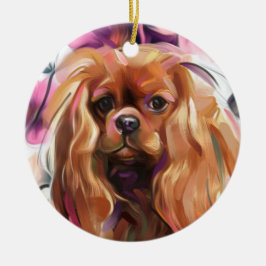 Ruby Cavalier| Vintage Flora Keramikornament