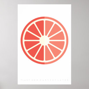 Ruby Citrus Retro-Fruchtposter 60er 70er Zitat Poster