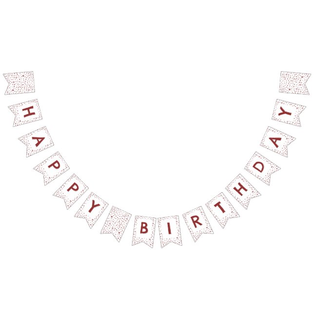 Ruby Confetti Wasserfarbe Dots Jagdflagge Wimpelkette (Alle)