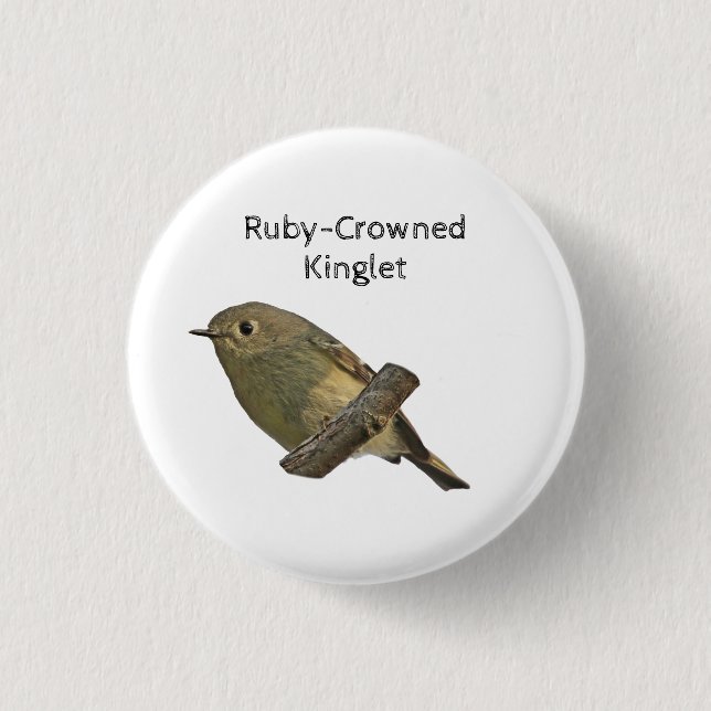Ruby-Crowned Kinglet Button (Vorderseite)