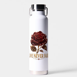 Ruby Crystal Rose – Love Never Fades Trinkflasche