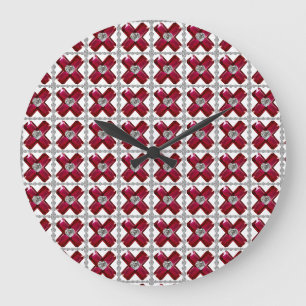 Ruby Diamond Art, Red Große Wanduhr