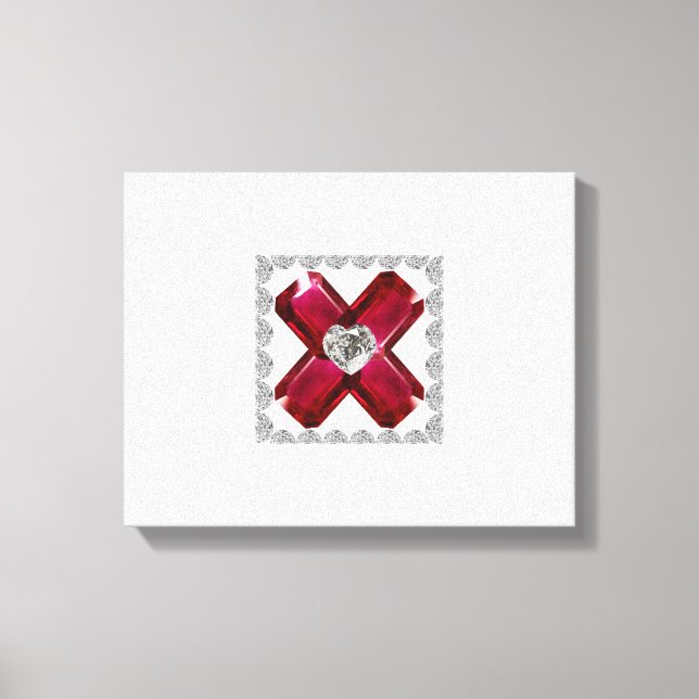 Ruby Diamond Art, Red Leinwanddruck (Vorderseite)