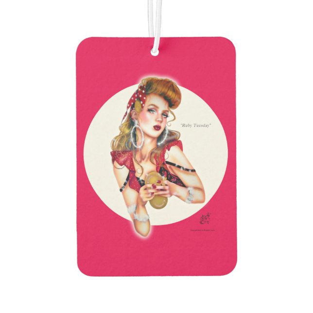 Ruby Dienstag von Elizabeth Austin Air Freshener Autolufterfrischer (Rückseite)