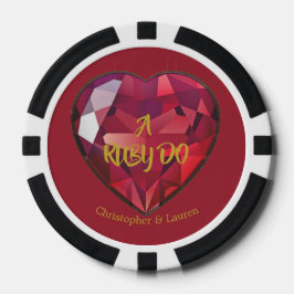 Ruby Do zum 40. Hochzeitstag Pokerchips