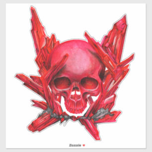 Ruby-Edelskull Aufkleber