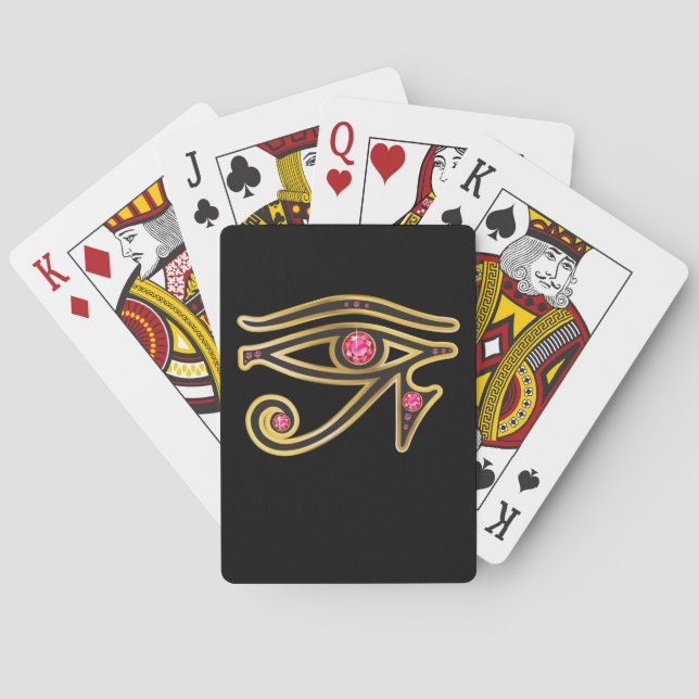 Ruby Eye von Ra in Gold Spielkarten (Rückseite)