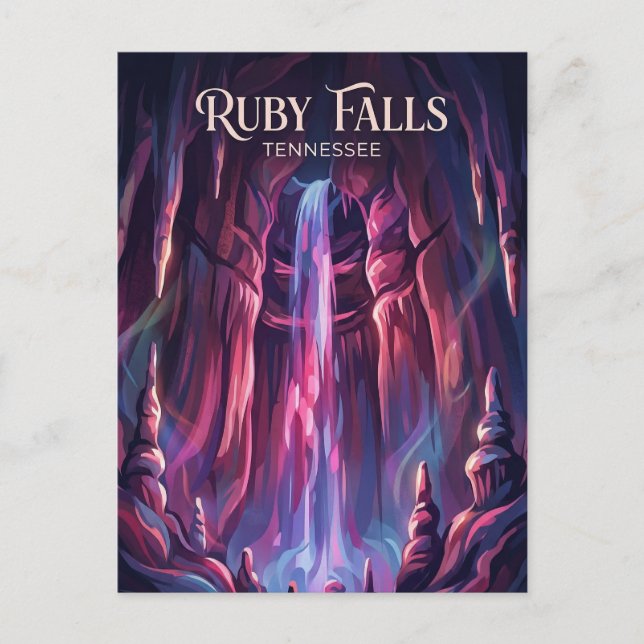 Ruby Falls Tennessee Postkarte (Vorderseite)