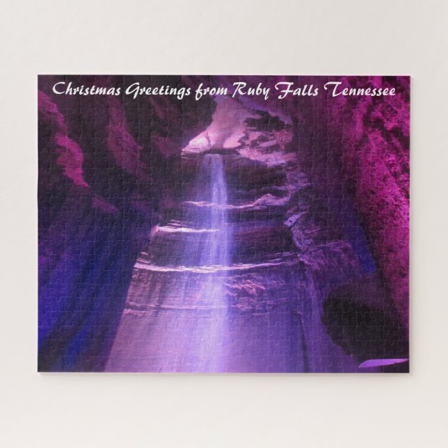 Ruby Falls Tennessee. Weihnachtsgrüße Puzzle (Horizontal)