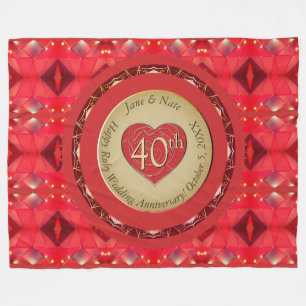 Ruby Fleece Blanket zum 40. Jahrestag