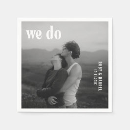 Ruby Foto Moderne Hochzeit Serviette