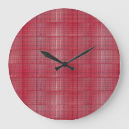 Ruby Gemstone Art, Red Große Wanduhr