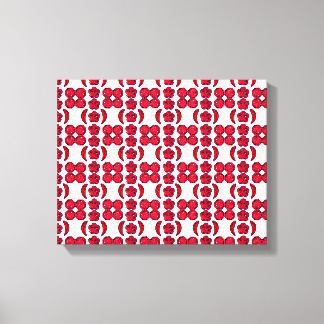 Ruby Gemstone Art, Red Leinwanddruck (Vorderseite)