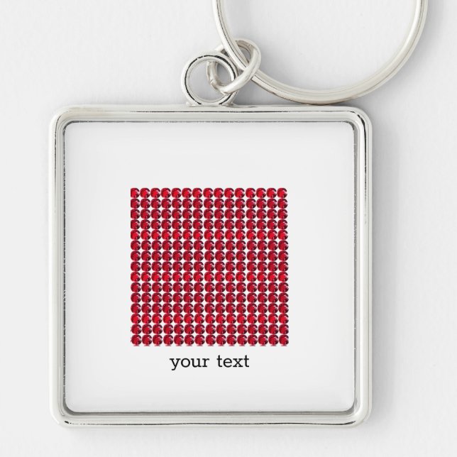 Ruby Gemstone Art, Red Schlüsselanhänger (Vorne)