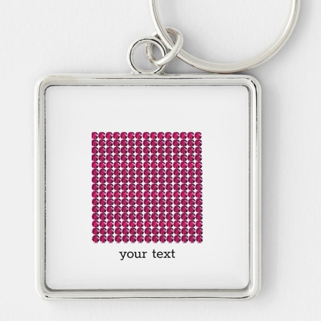 Ruby Gemstone Art, Red Schlüsselanhänger (Vorne)