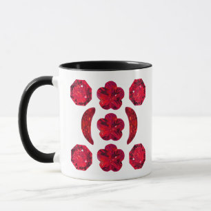 Ruby Gemstone Art, Red Tasse