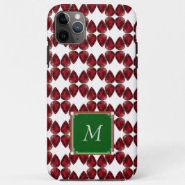 Ruby Gemstone Initial Monogramed Case-Mate iPhone Hülle