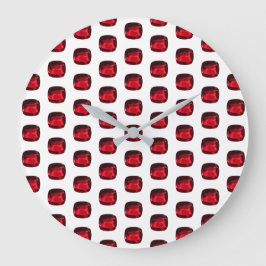 Ruby Gemstone Muster, Juli Birthstone Große Uhr