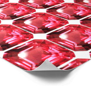 Ruby Gemstone Pink Poster