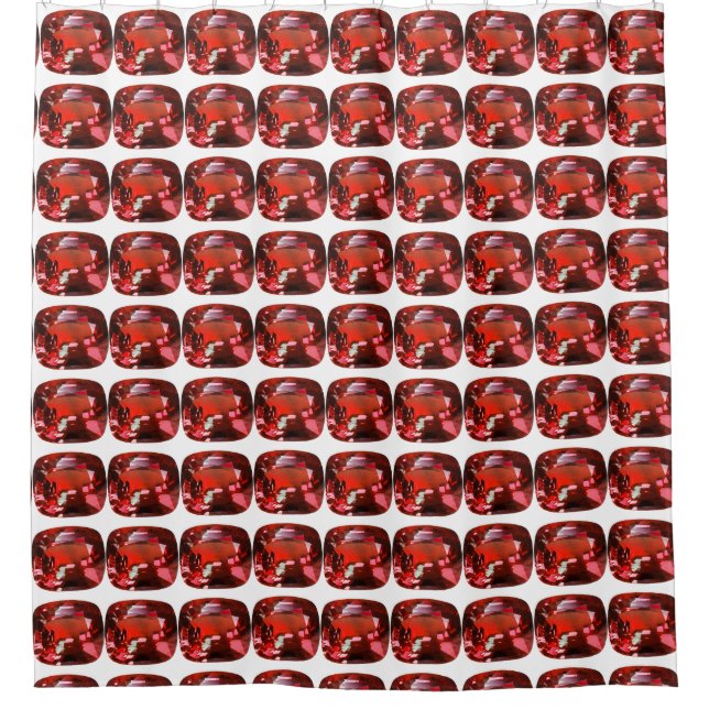 Ruby Gemstone Red Duschvorhang (Vorderseite)