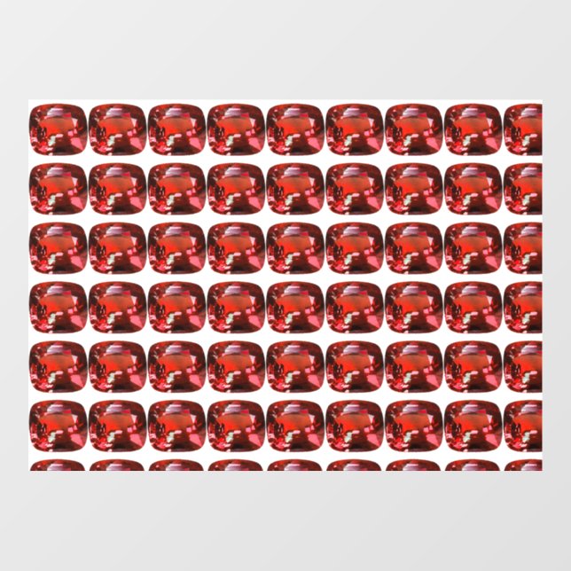 Ruby Gemstone Red Fensteraufkleber (Blatt)
