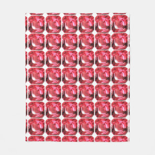 Ruby Gemstone Rujon Birthstone Rot Fleecedecke