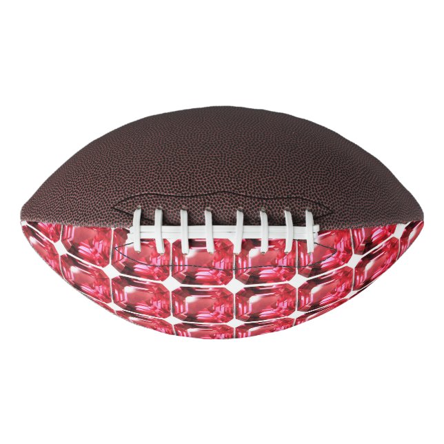 Ruby Gemstone Rujon Birthstone Rot Football (Vorderseite)