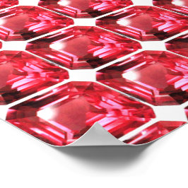 Ruby Gemstone Rujon Birthstone Rot Poster