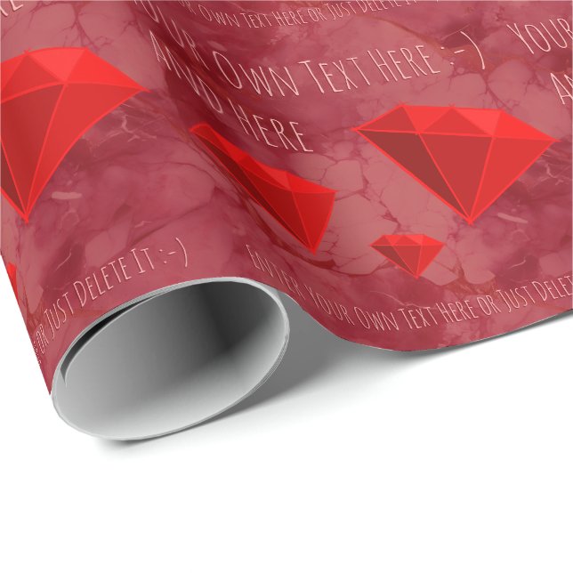 Ruby Gemstones. Schmuckgeschenk Geschenkpapier (Rolleneckpunkt)