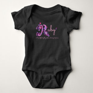 Ruby Girls Name und Bedeutung R Baby Bekleidung Strampler