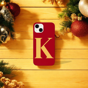 Ruby-Gold Anfangs personalisiertes Monogramm-Desig Case-Mate iPhone 14 Hülle