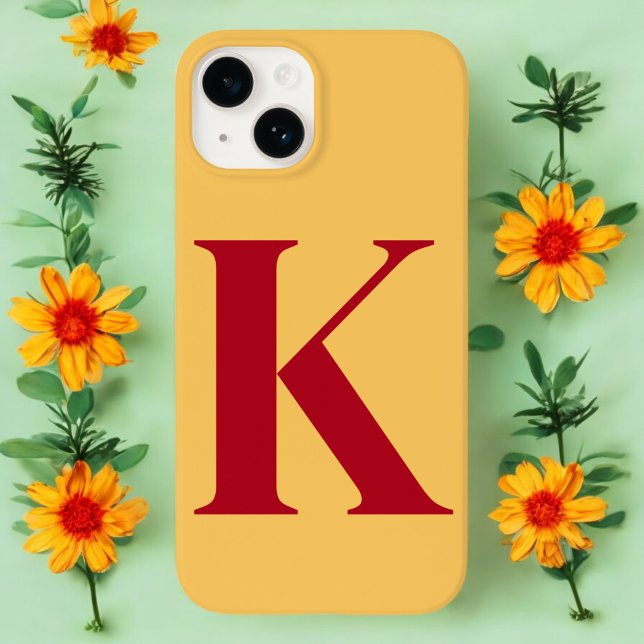 Ruby Gold Initial Personalisiert Monogram Design Case-Mate iPhone Hülle (Von Creator hochgeladen)