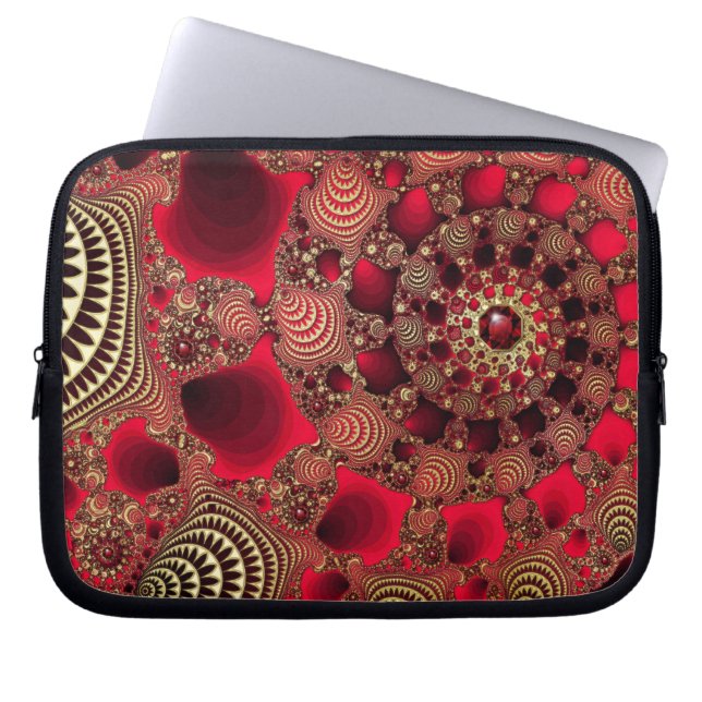 Ruby & Gold Laptop Sleeve (Vorderseite)